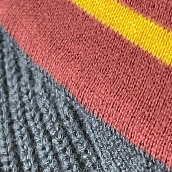 Vintage IZOD Sweater Men's XL Blue Chunky Cable Knit Wool Blend V Neck Pullover - Picture 11 of 12